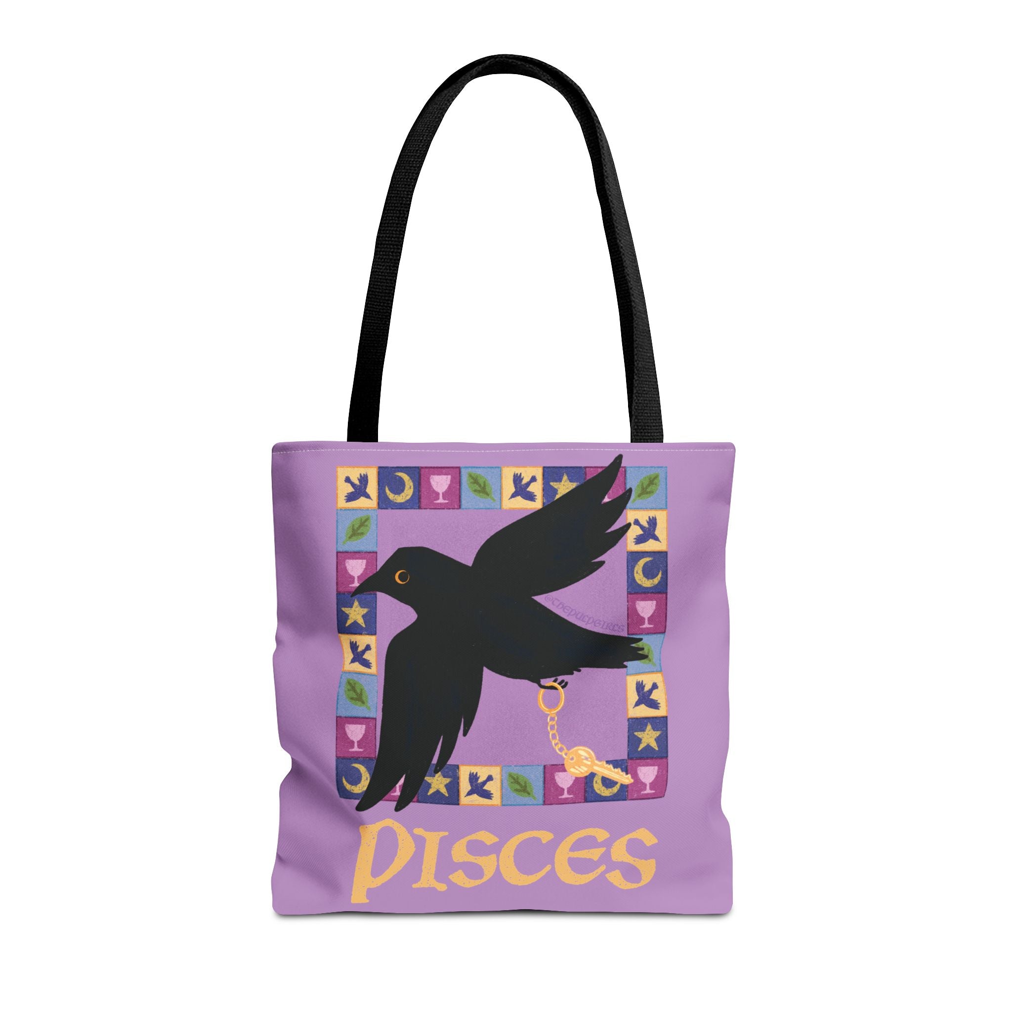Pisces Whimsical Crow Tote Bag