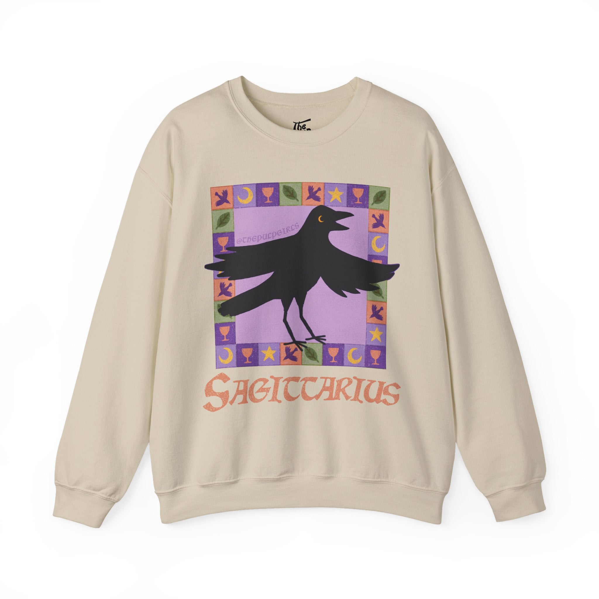 Sagittarius Whimsical Crow Crewneck Sweatshirt