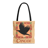 Cancer Whimsical Crow Tote Bag