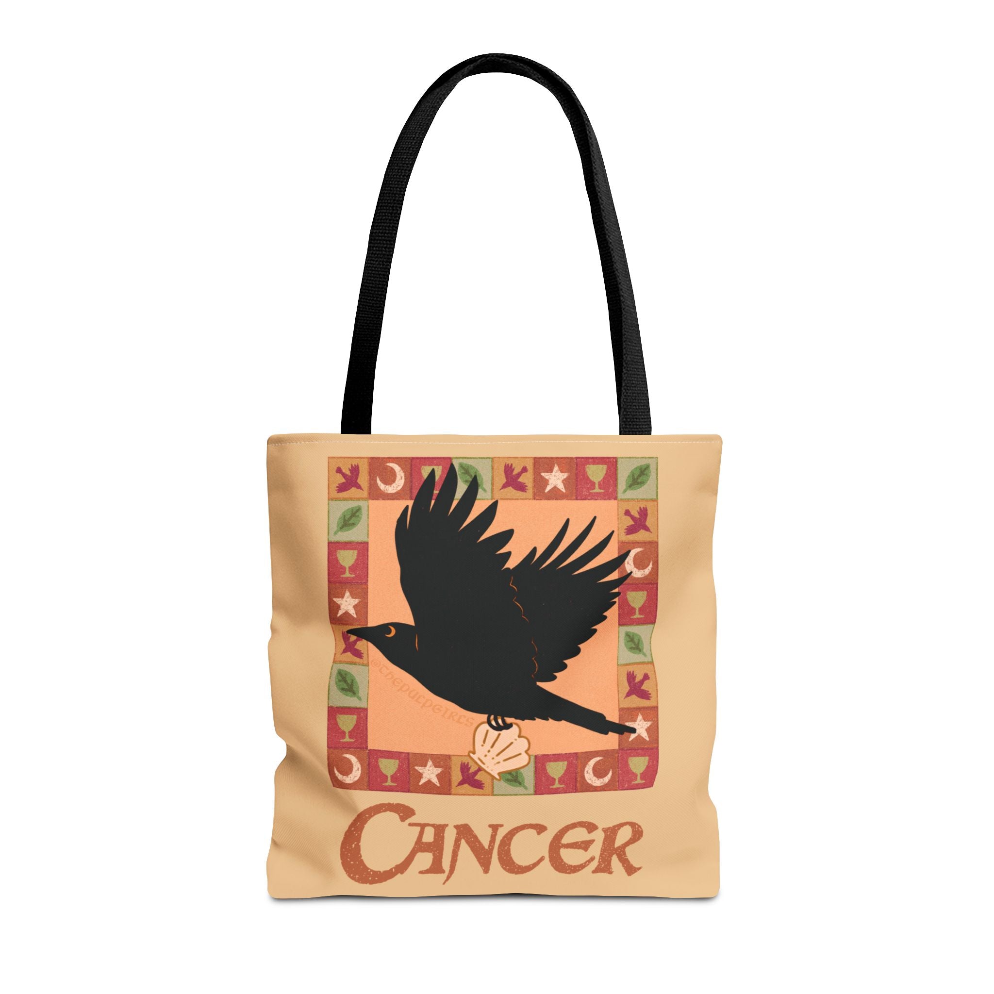 Cancer Whimsical Crow Tote Bag