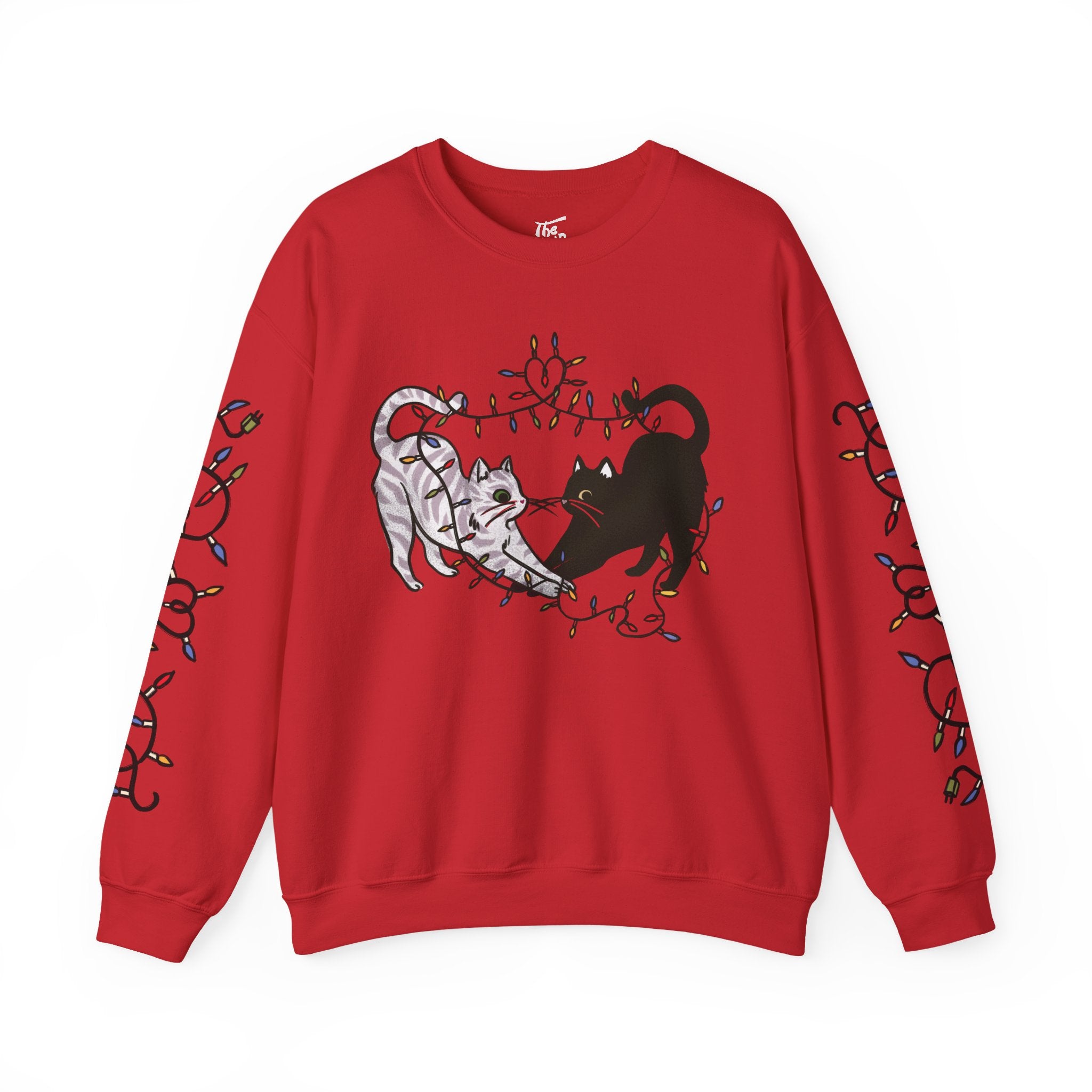 Festive Kitty Crewneck Sweatshirt