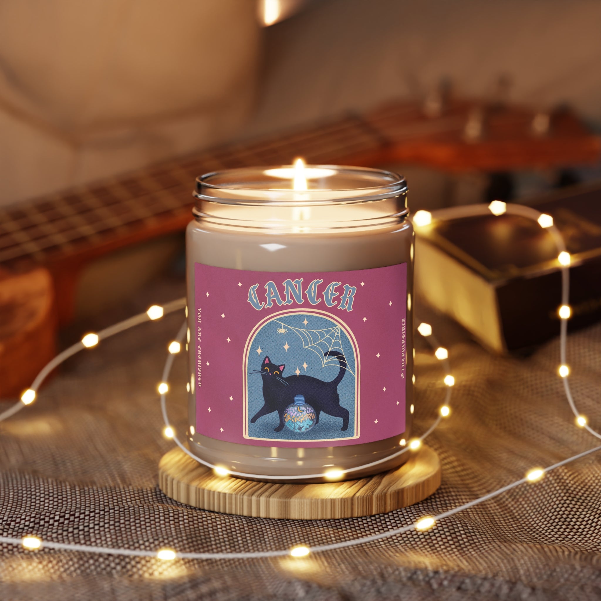 Cancer Spooky Cat Astrology Candle