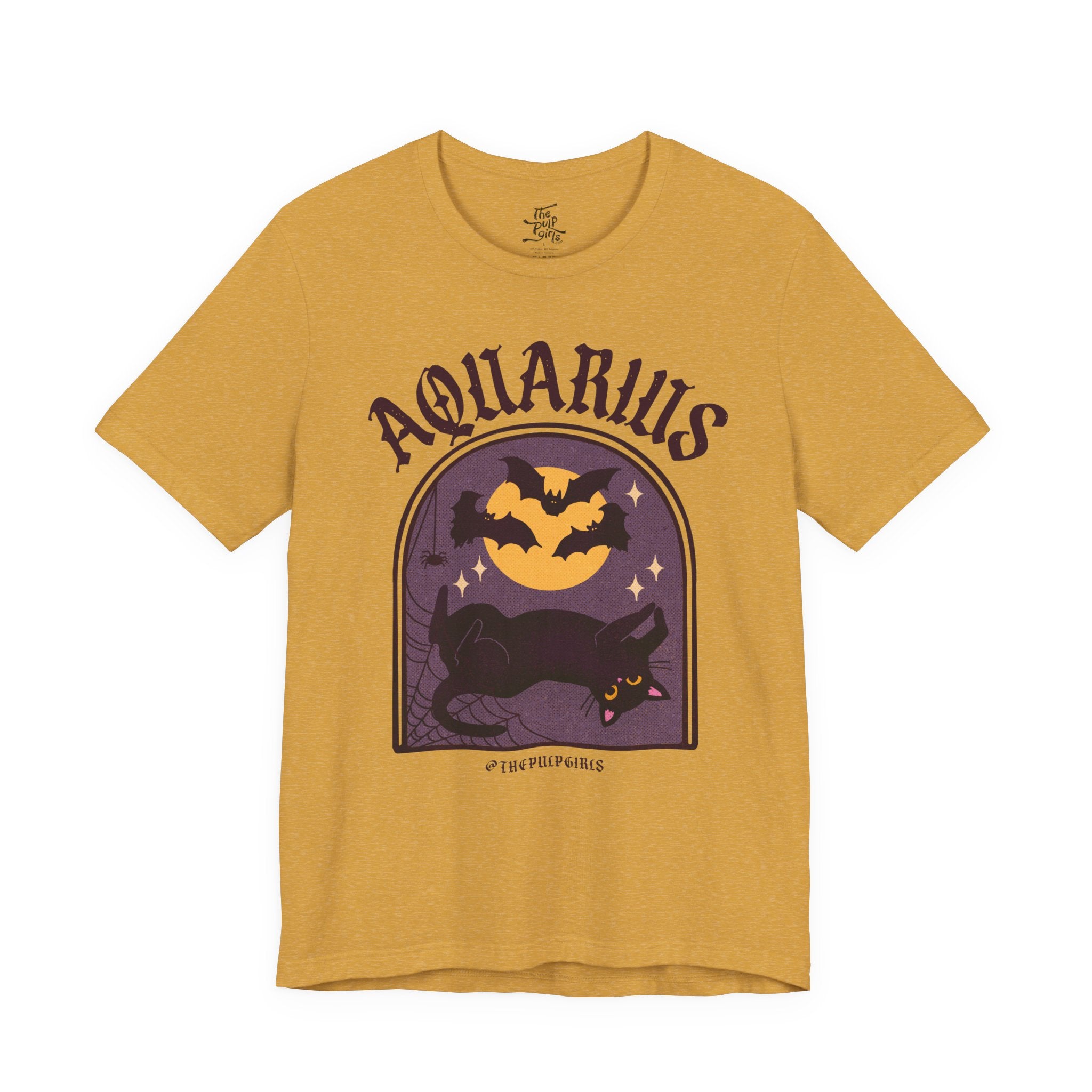 Aquarius Spooky Cat Astrology Tee