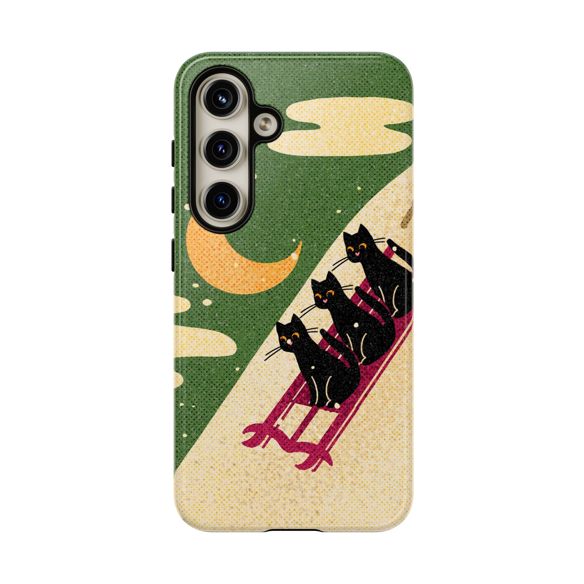 Sledding Kitties Phone Case
