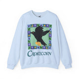Capricorn Whimsical Crow Crewneck Sweatshirt