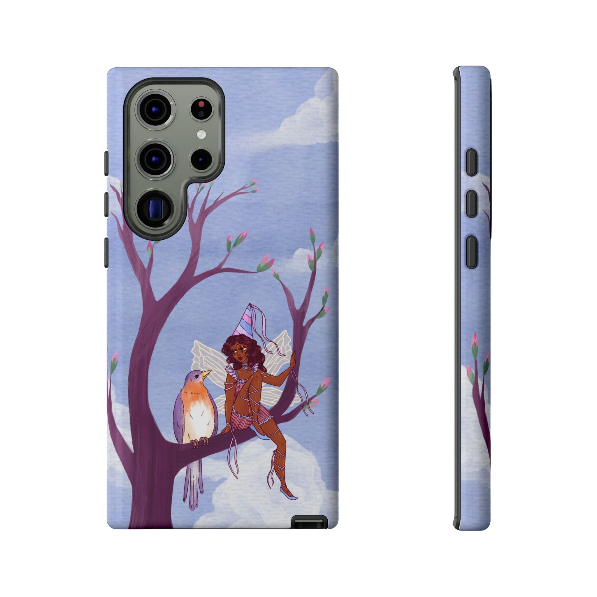 Purple Bird & Fairy Phone Case