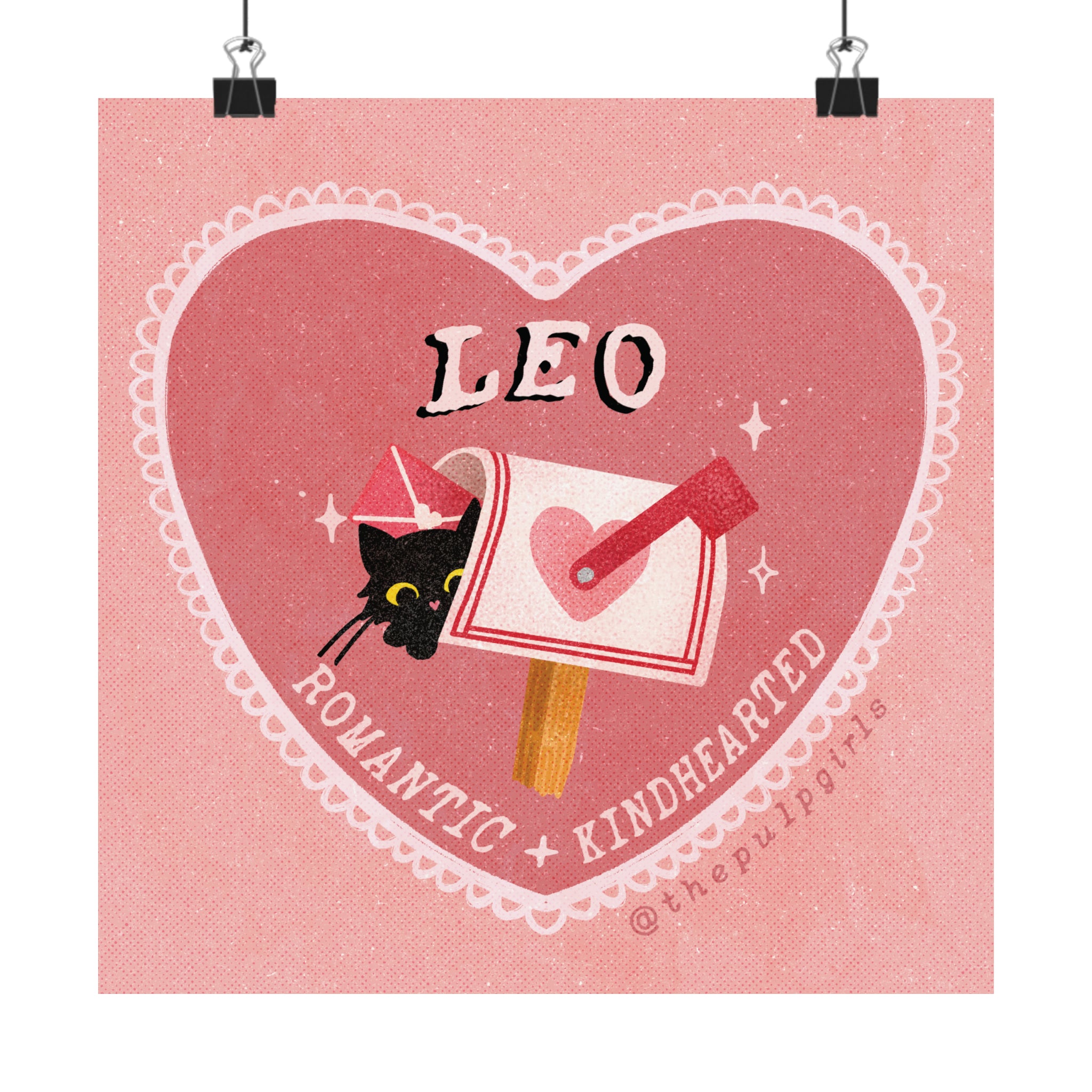 Leo Love Cat Art Print
