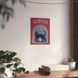 Cancer Spooky Cat Astrology Art Print
