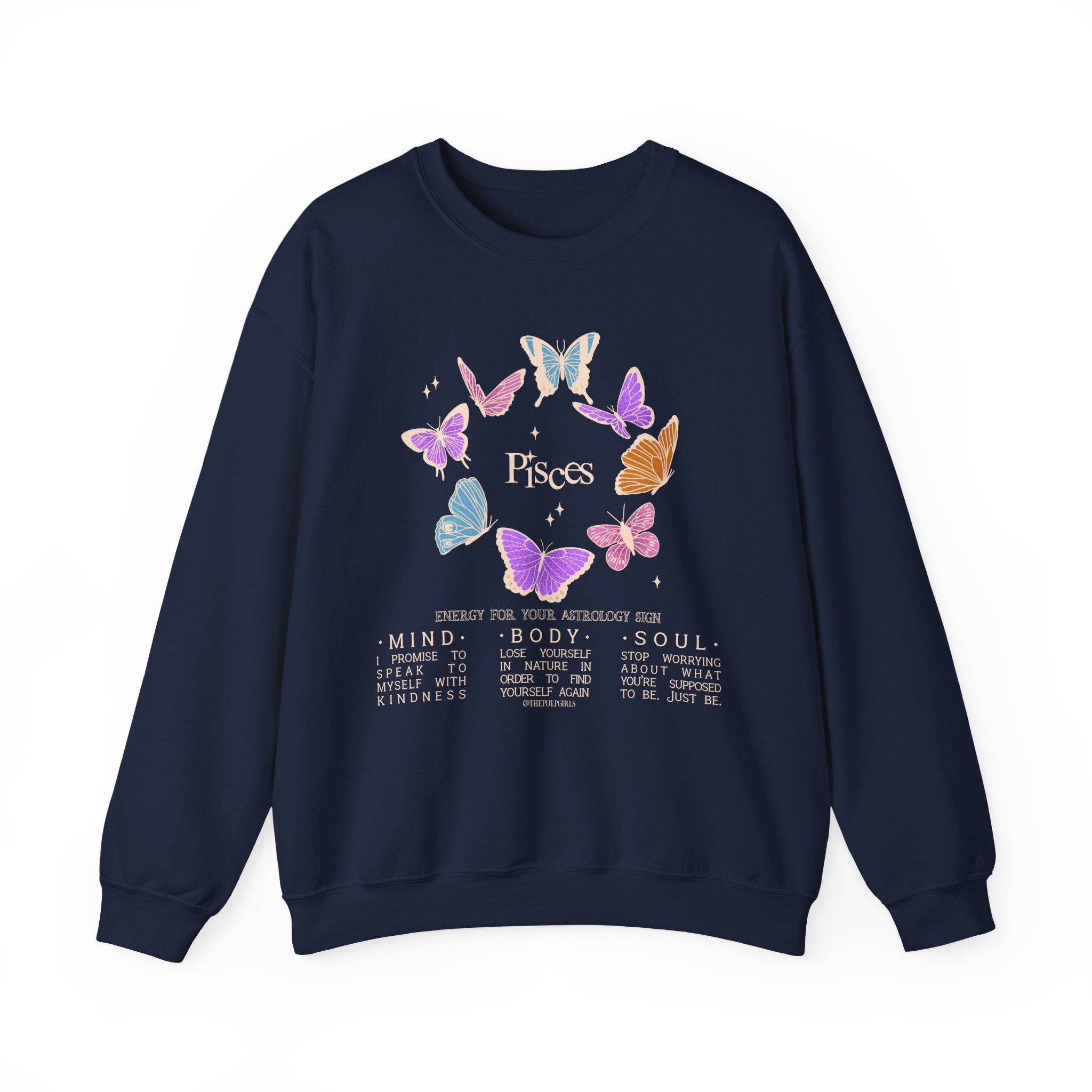 Pisces Butterfly Astrology Crewneck