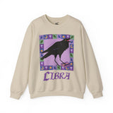 Libra Whimsical Crow Crewneck Sweatshirt