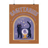 Sagittarius Spooky Cat Astrology Art Print