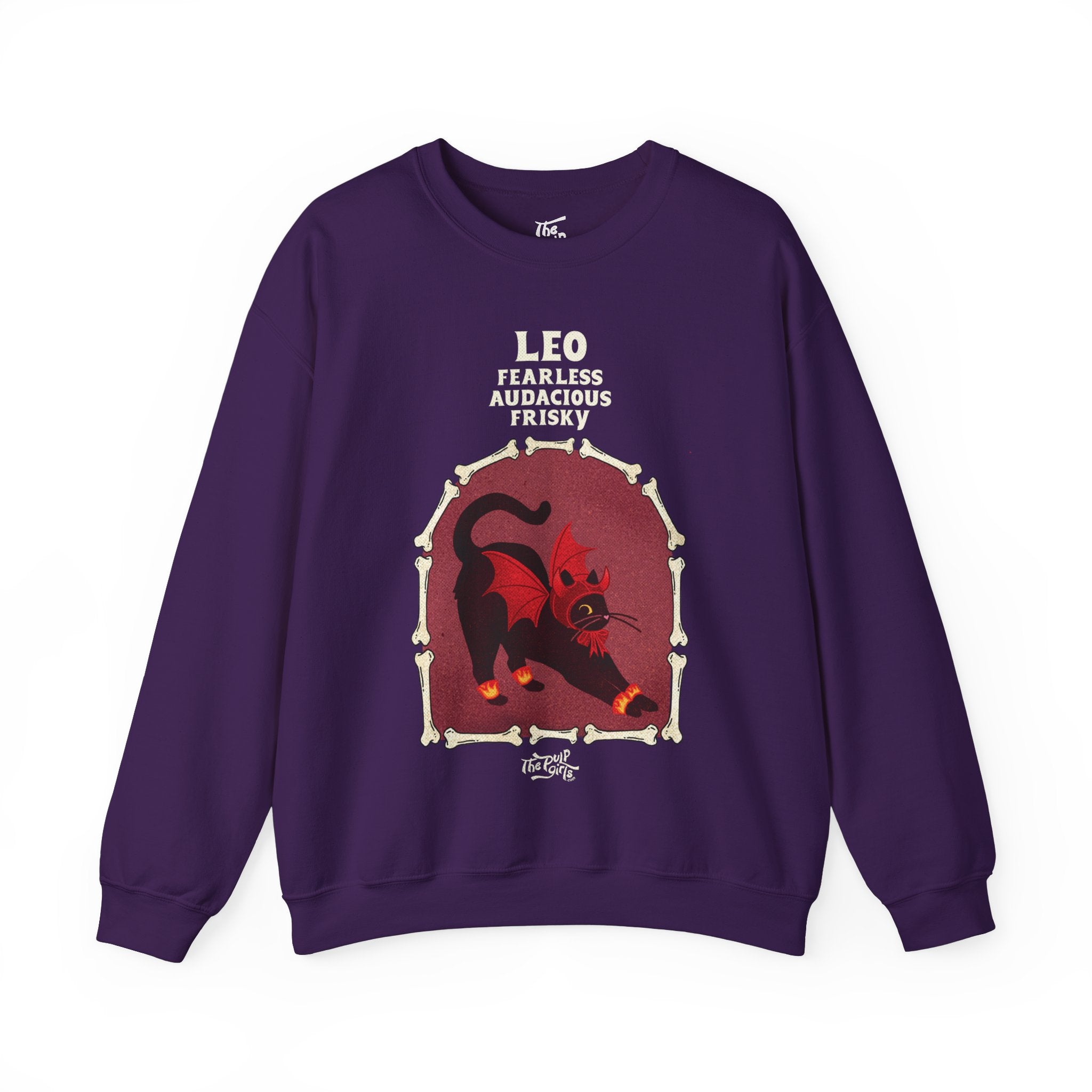 Leo Halloween Cat Astrology Crewneck