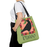 Virgo Whimsical Crow Tote Bag