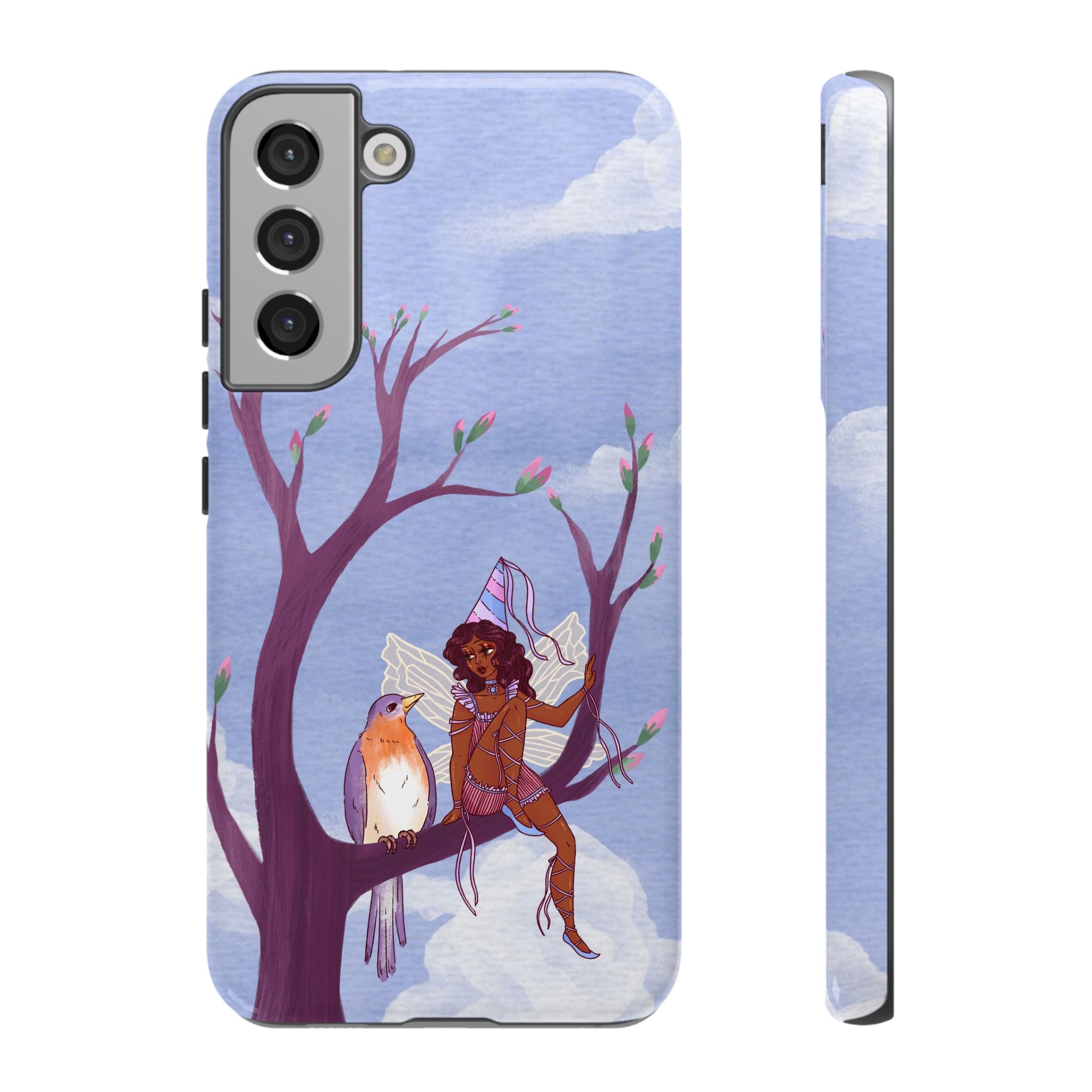 Purple Bird & Fairy Phone Case