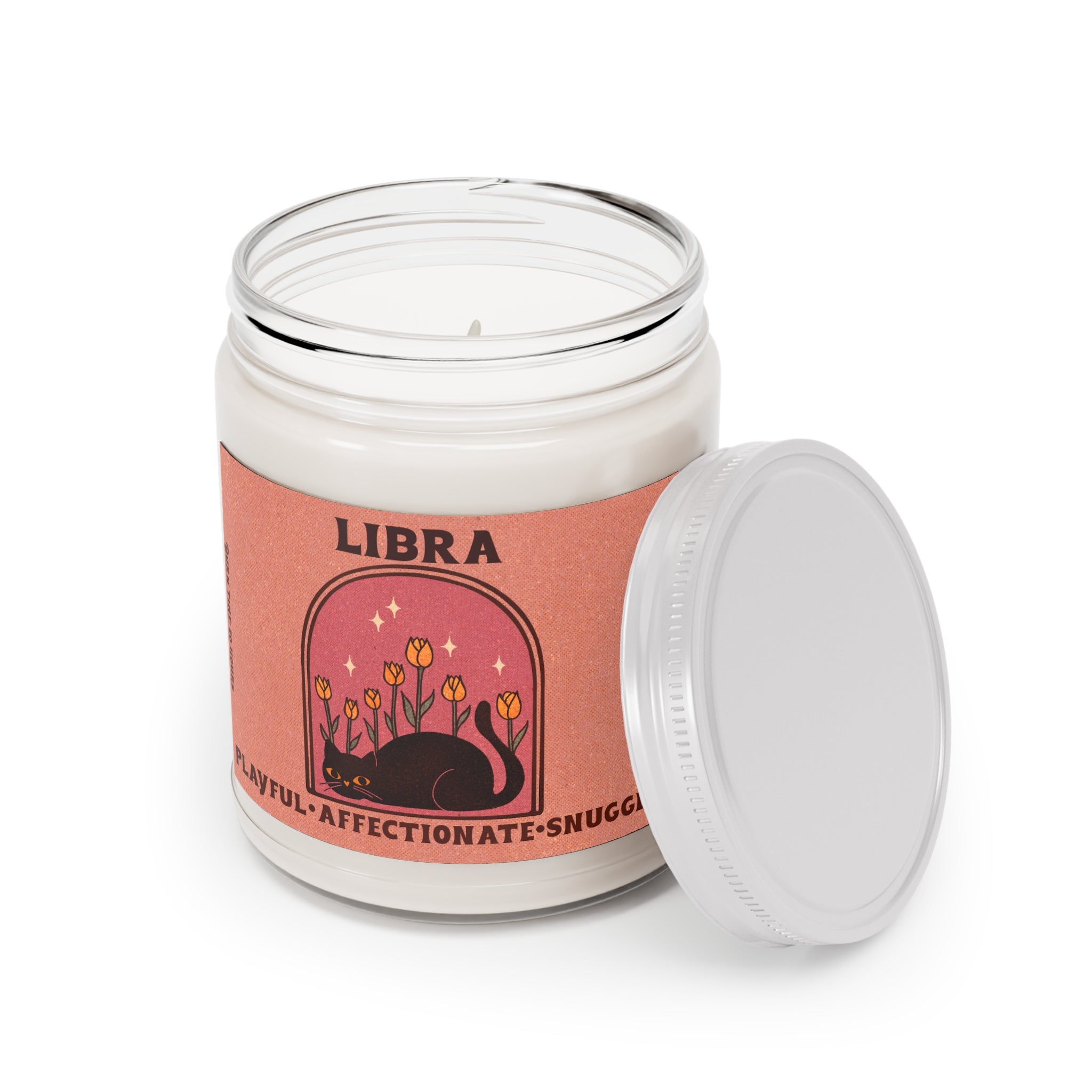 Libra Cat Astrology Candle
