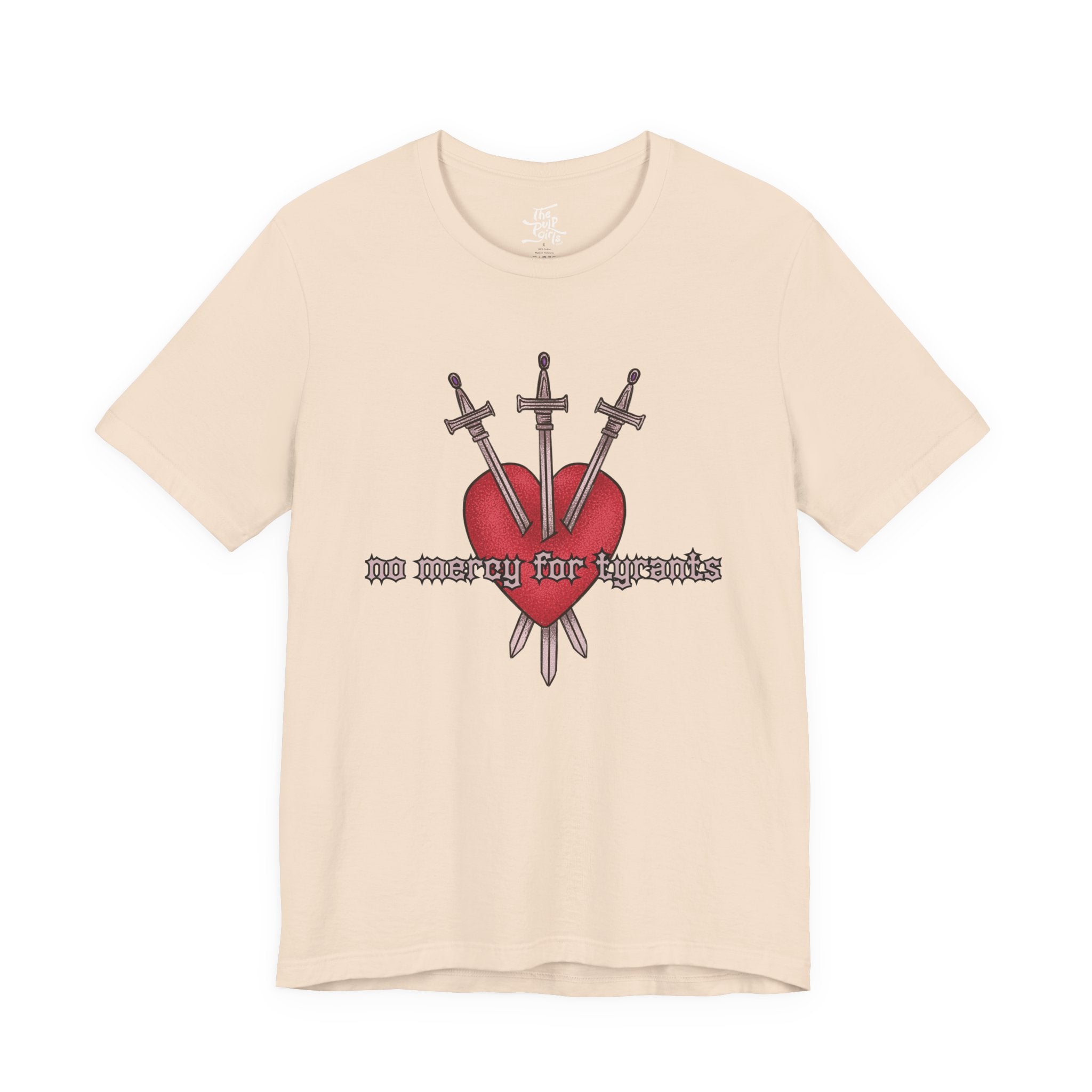 No Mercy For Tyrants - The Three of Hearts Tarot Tee