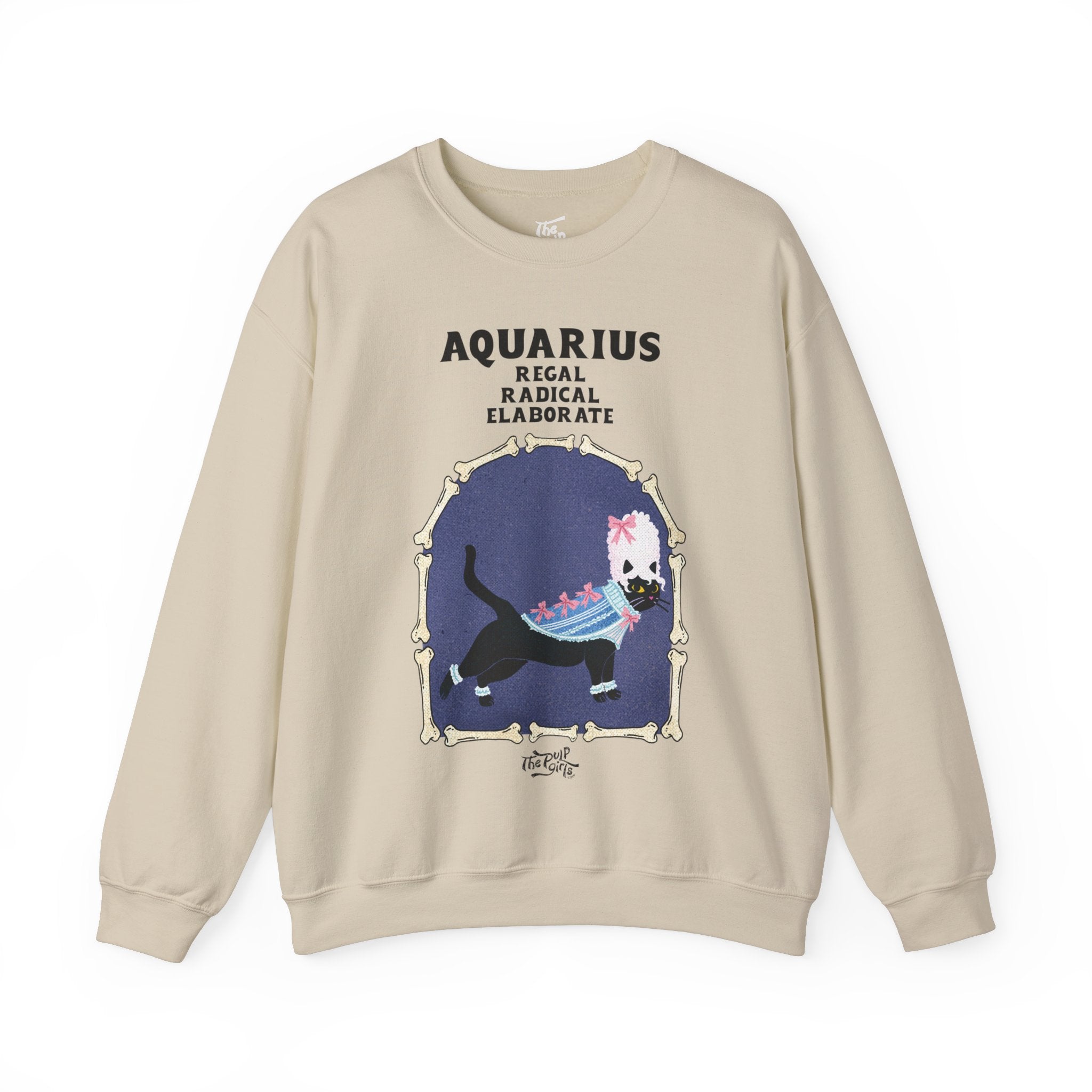 Aquarius Halloween Cat Astrology Crewneck