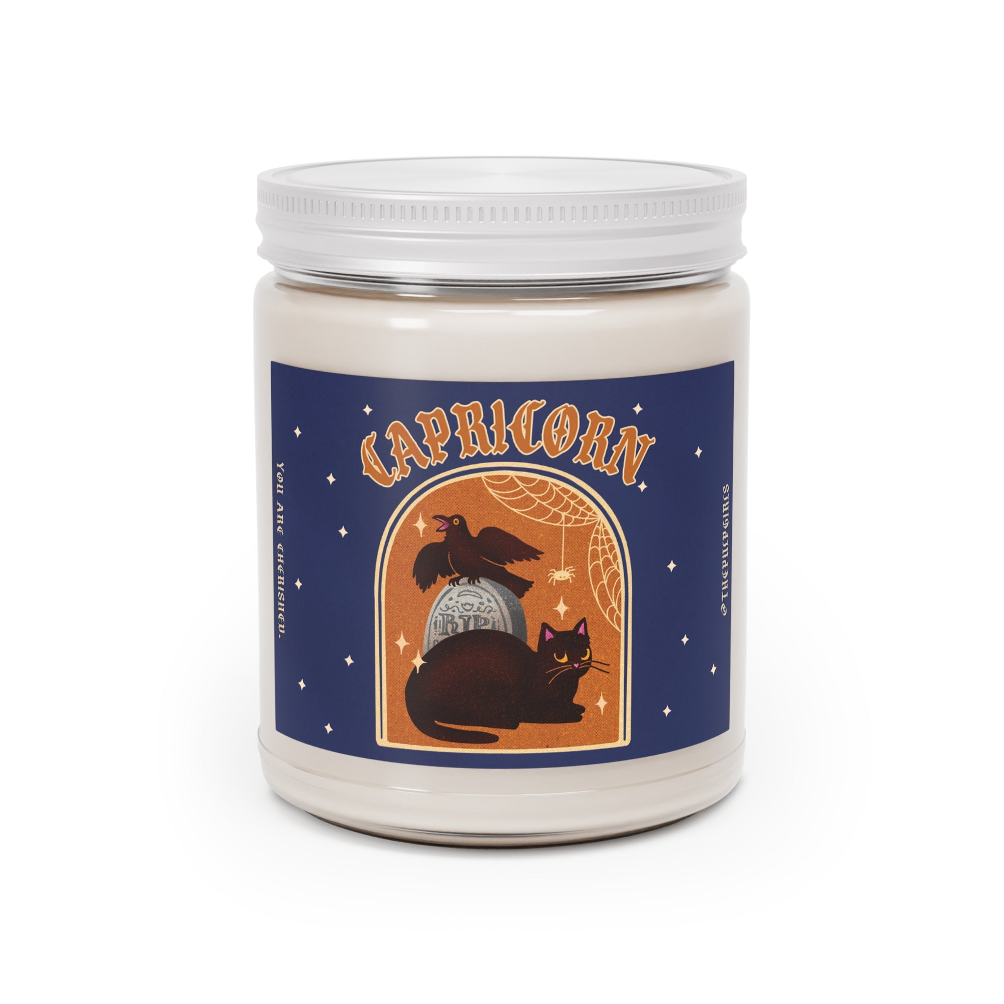 Capricorn Spooky Cat Astrology Candle