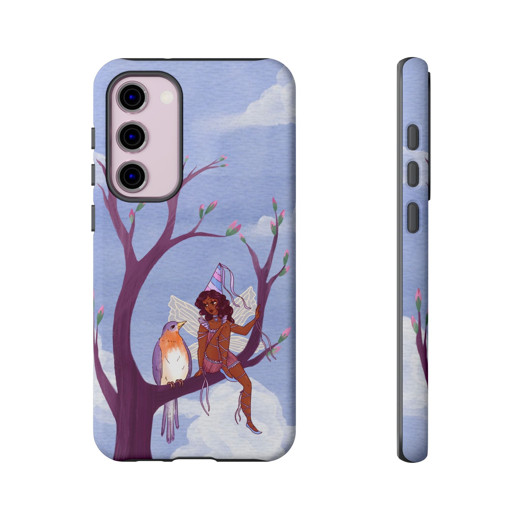 Purple Bird & Fairy Phone Case