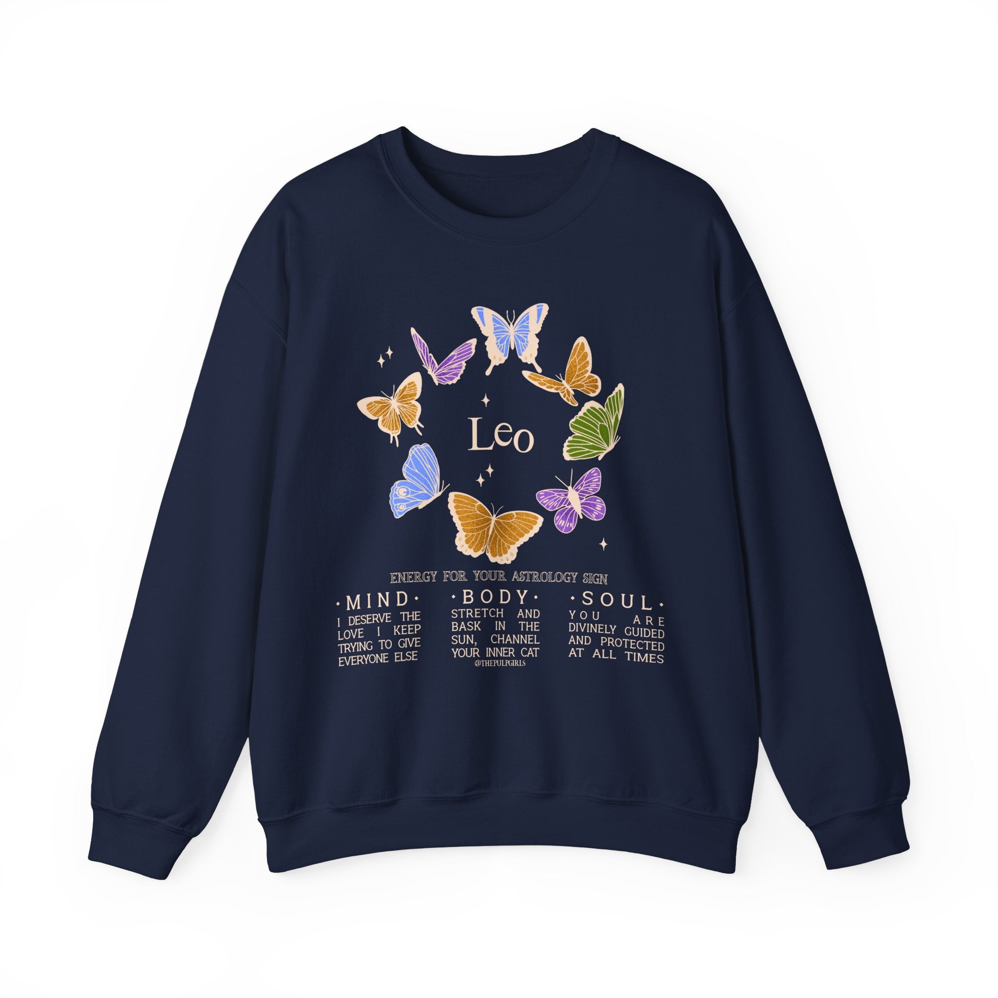 Leo Butterfly Astrology Crewneck
