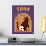 Virgo Spooky Cat Astrology Art Print