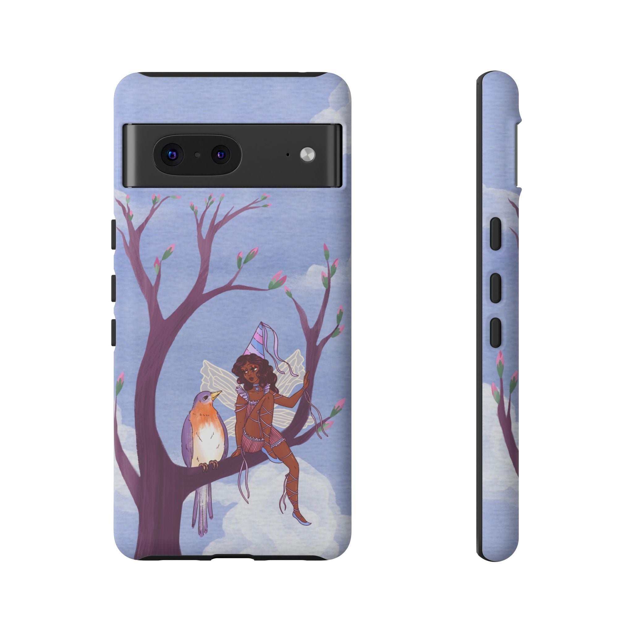 Purple Bird & Fairy Phone Case