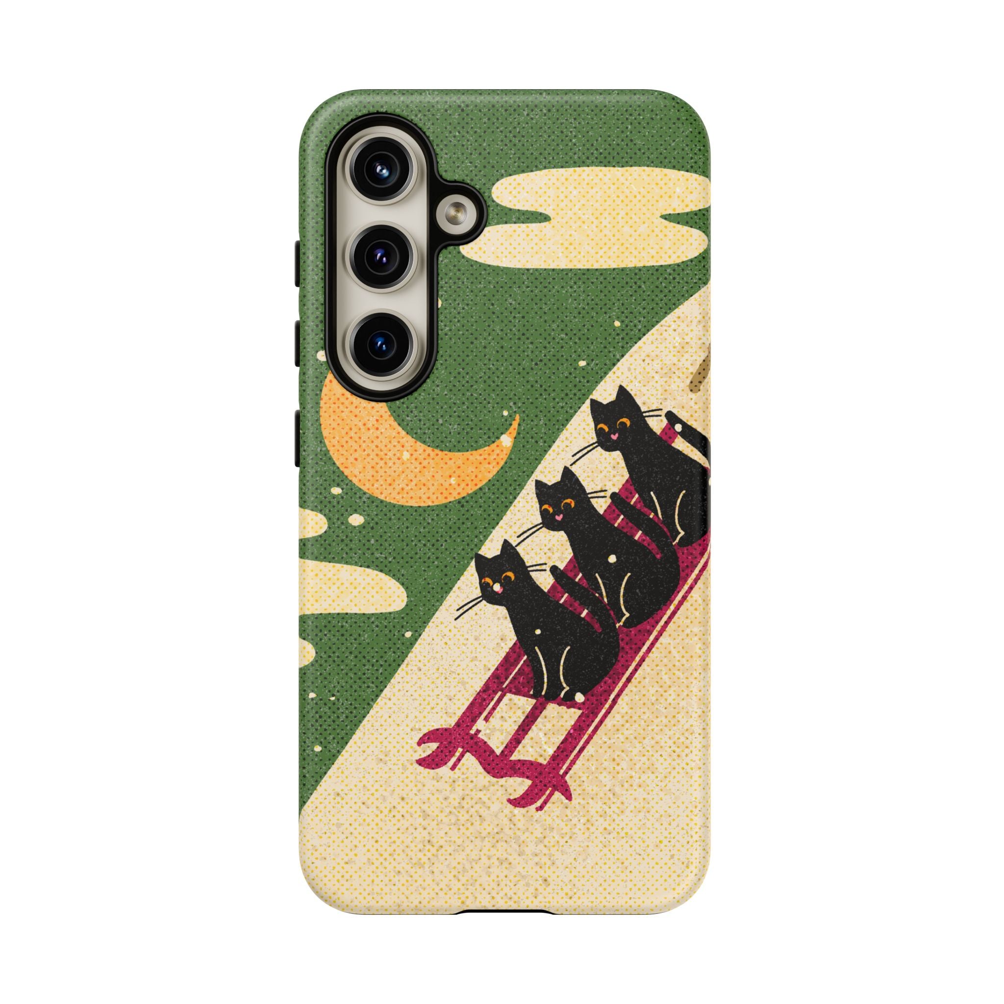 Sledding Kitties Phone Case