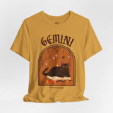 Gemini Spooky Cat Astrology Tee