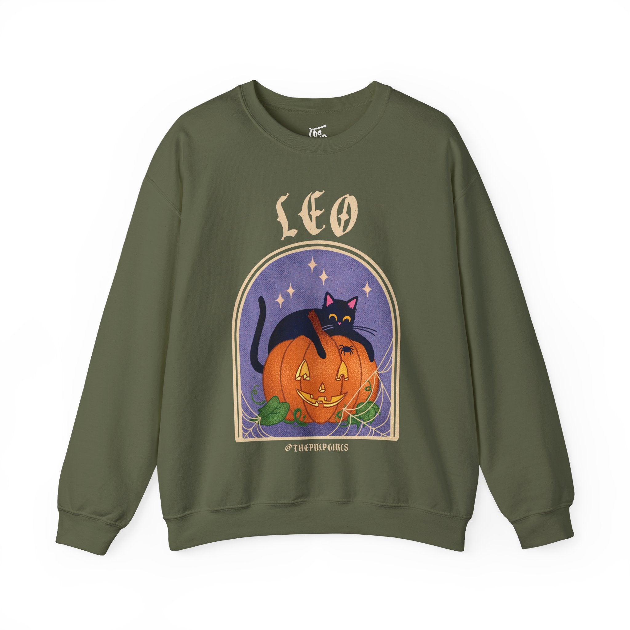 Leo Spooky Cat Astrology Crewneck