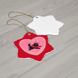 Aries Cat Ceramic Ornament