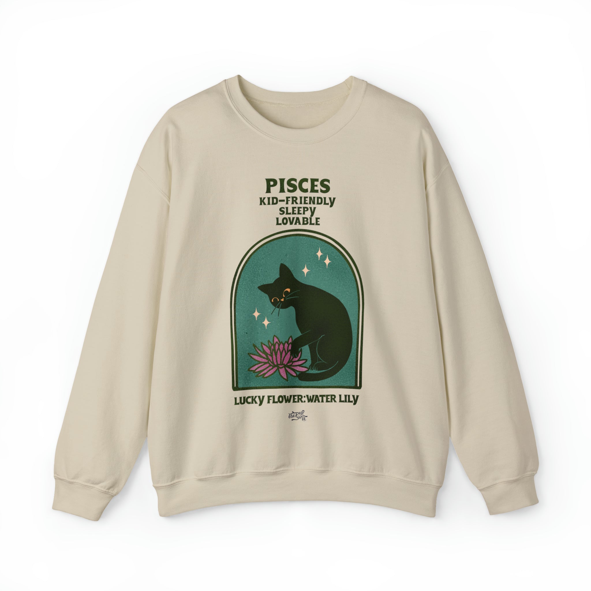 Pisces Cat Astrology Crewneck