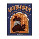 Capricorn Spooky Cat Astrology Art Print