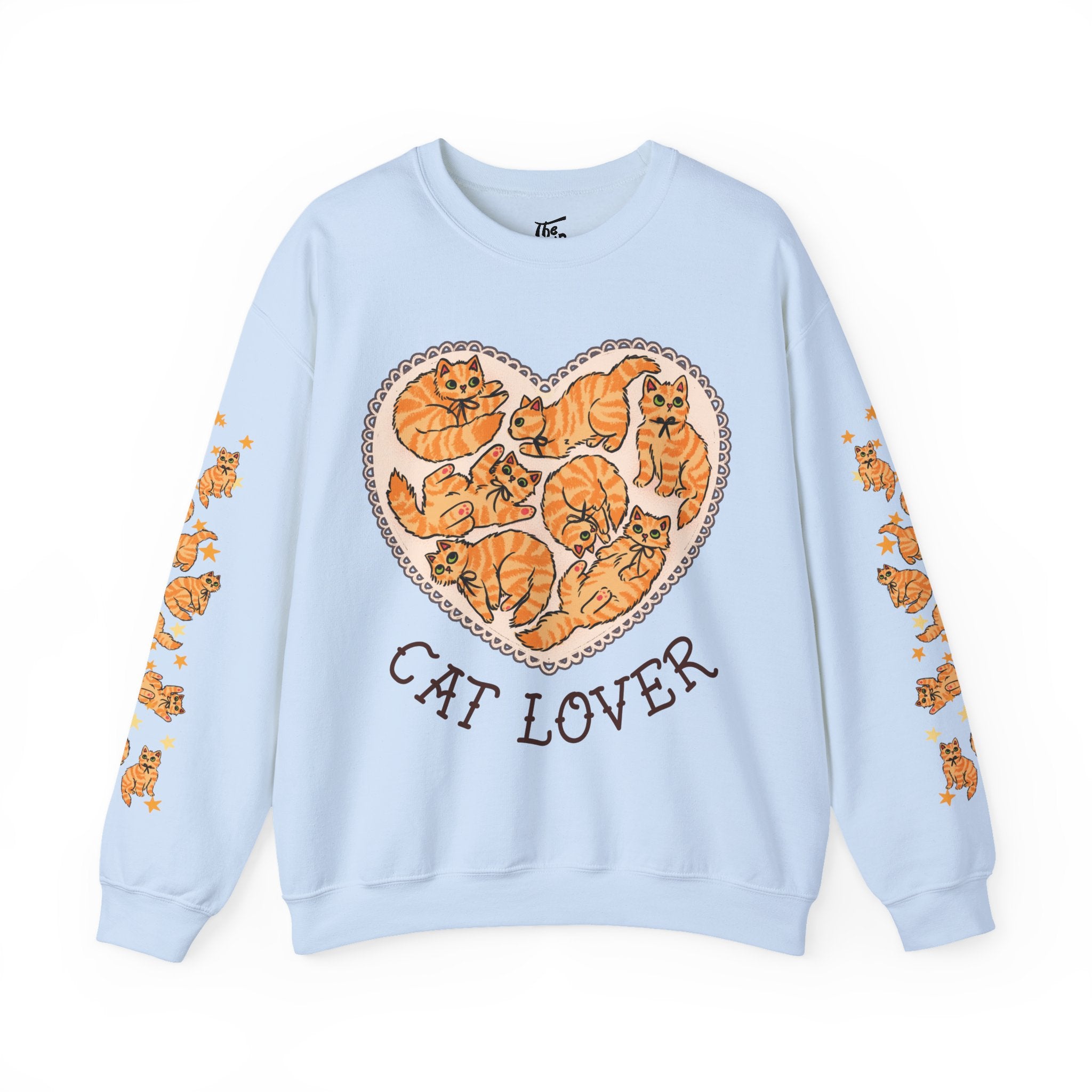 Orange Cat Lover Crewneck Sweatshirt