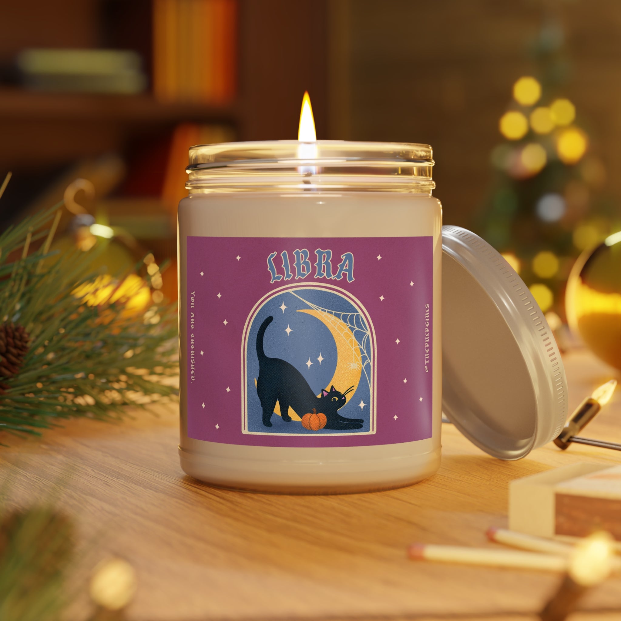 Libra Spooky Cat Astrology Candle
