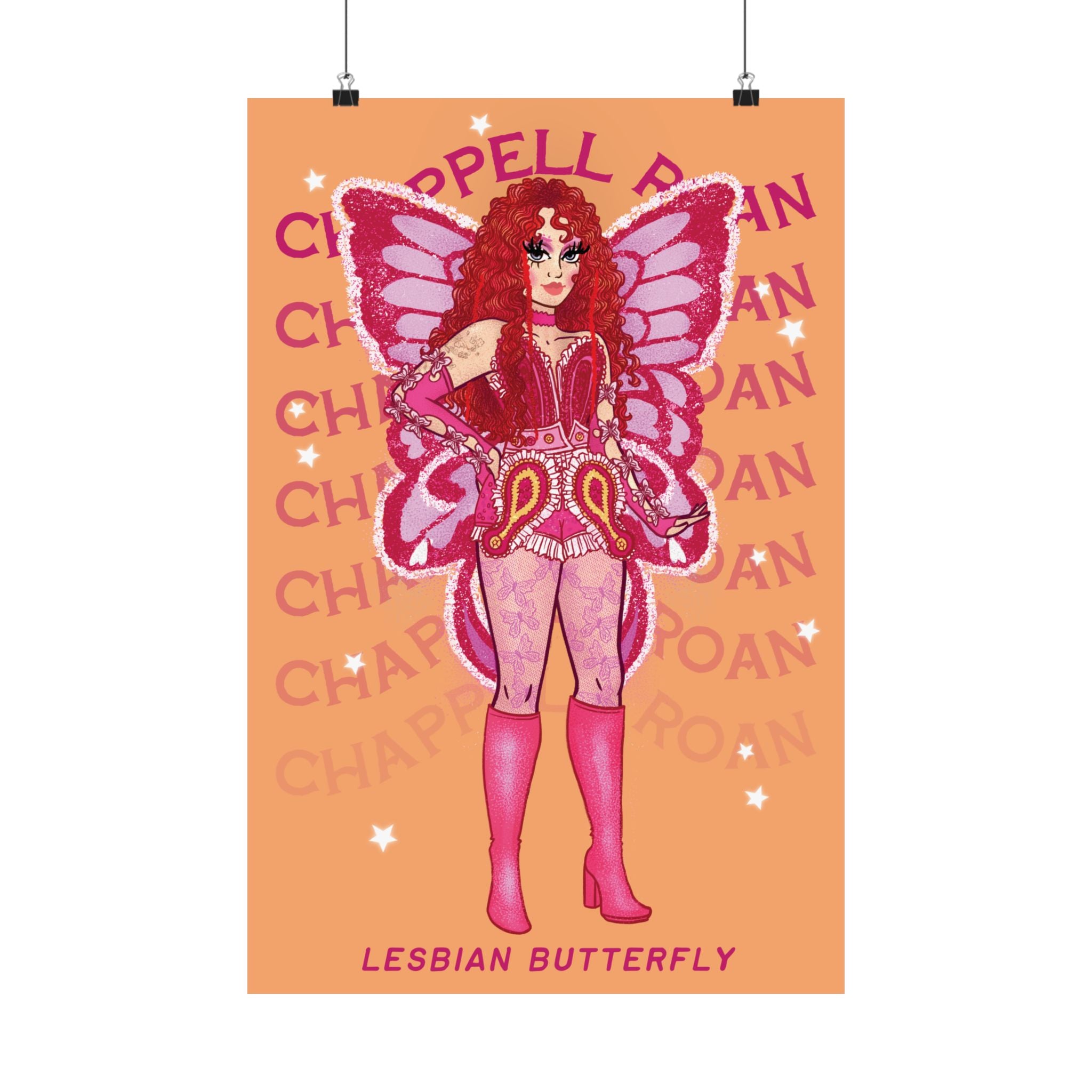 Lesbian Butterfly Chappell Roan Poster