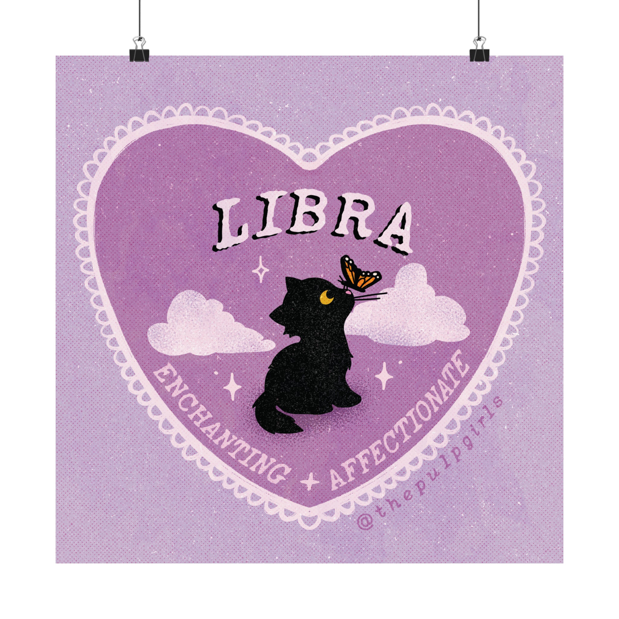 Libra Love Cat Art Print