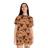 Spooky Black Cat Halloween Pajama Set