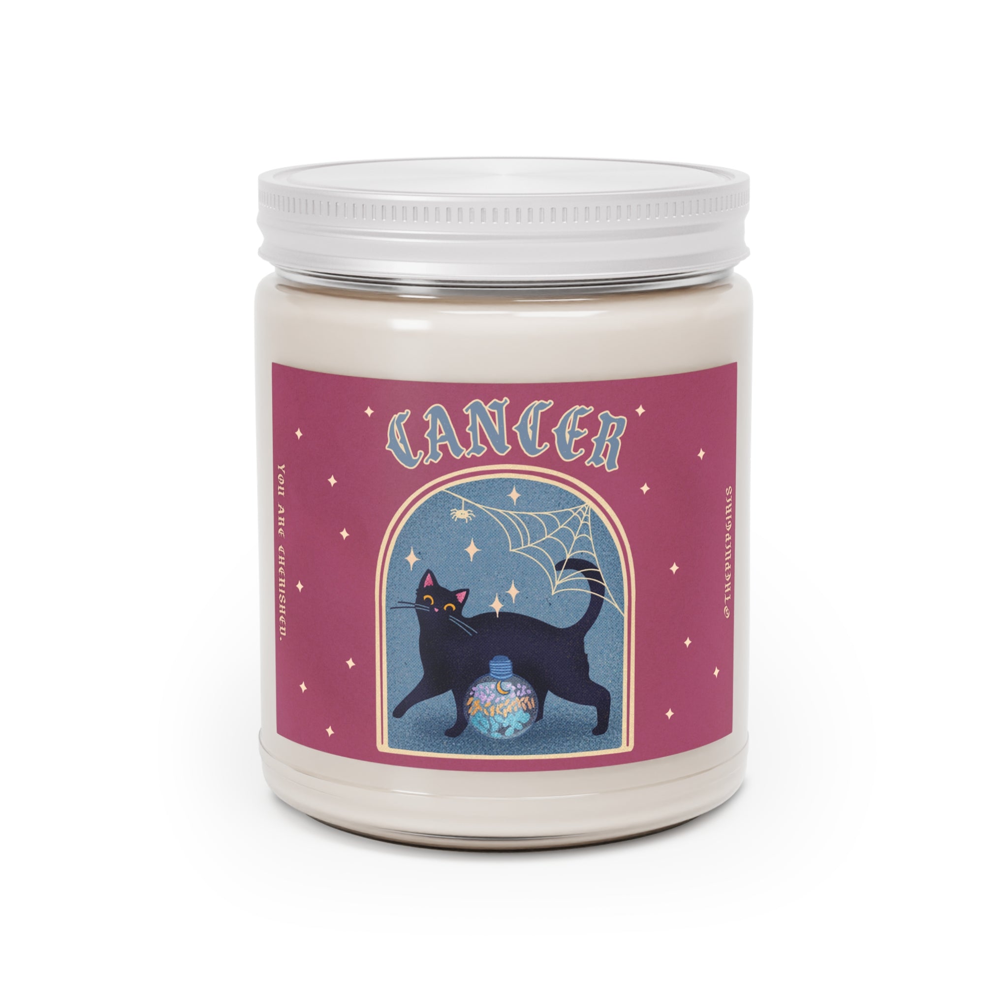 Cancer Spooky Cat Astrology Candle