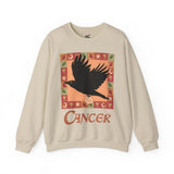 Cancer Whimsical Crow Crewneck Sweatshirt