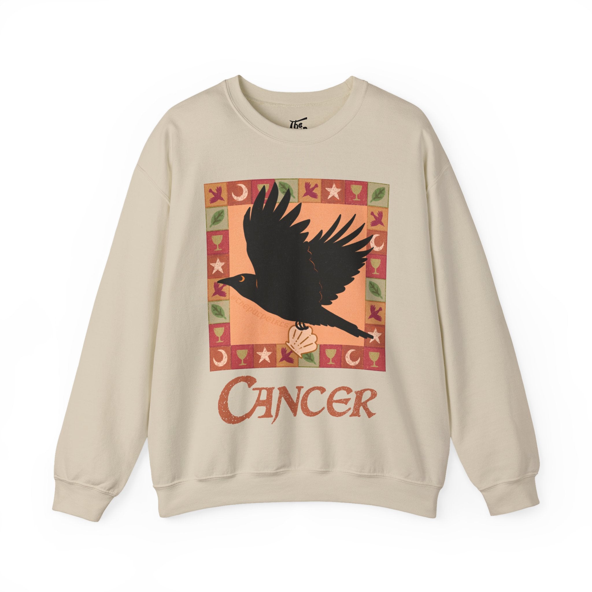 Cancer Whimsical Crow Crewneck Sweatshirt