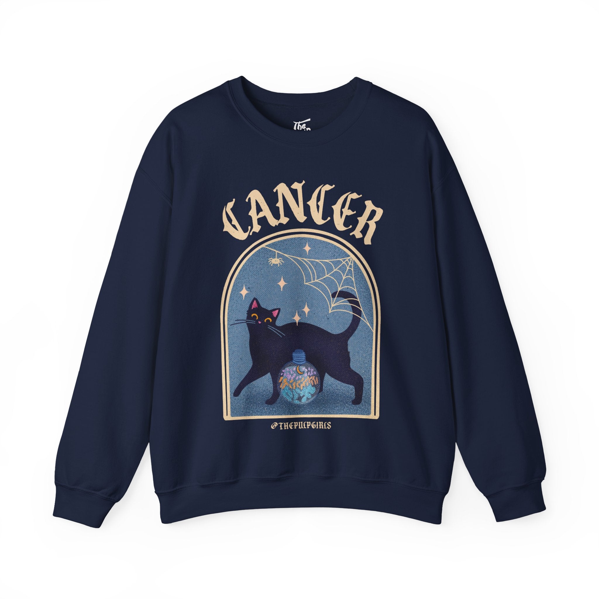 Cancer Spooky Cat Astrology Crewneck
