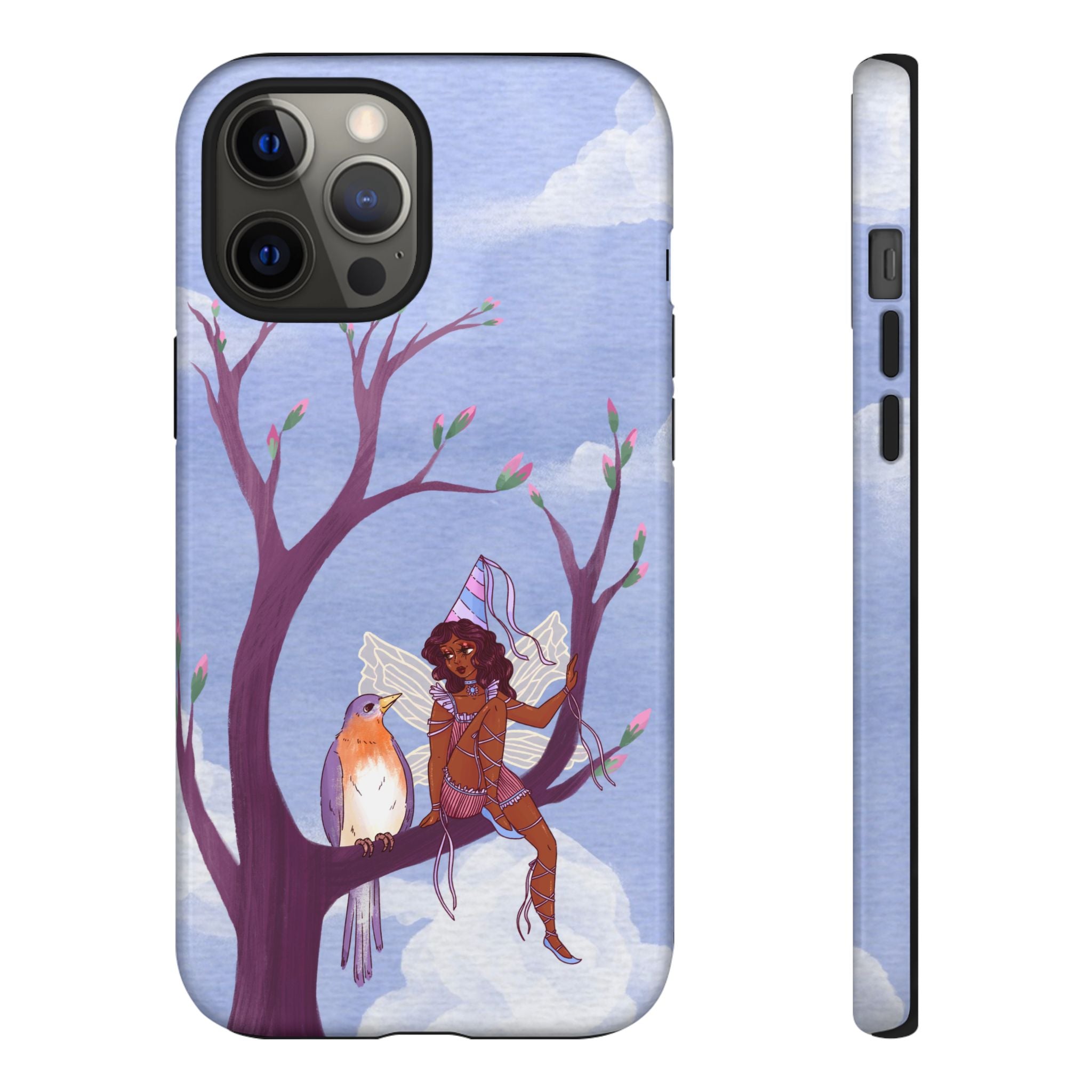 Purple Bird & Fairy Phone Case