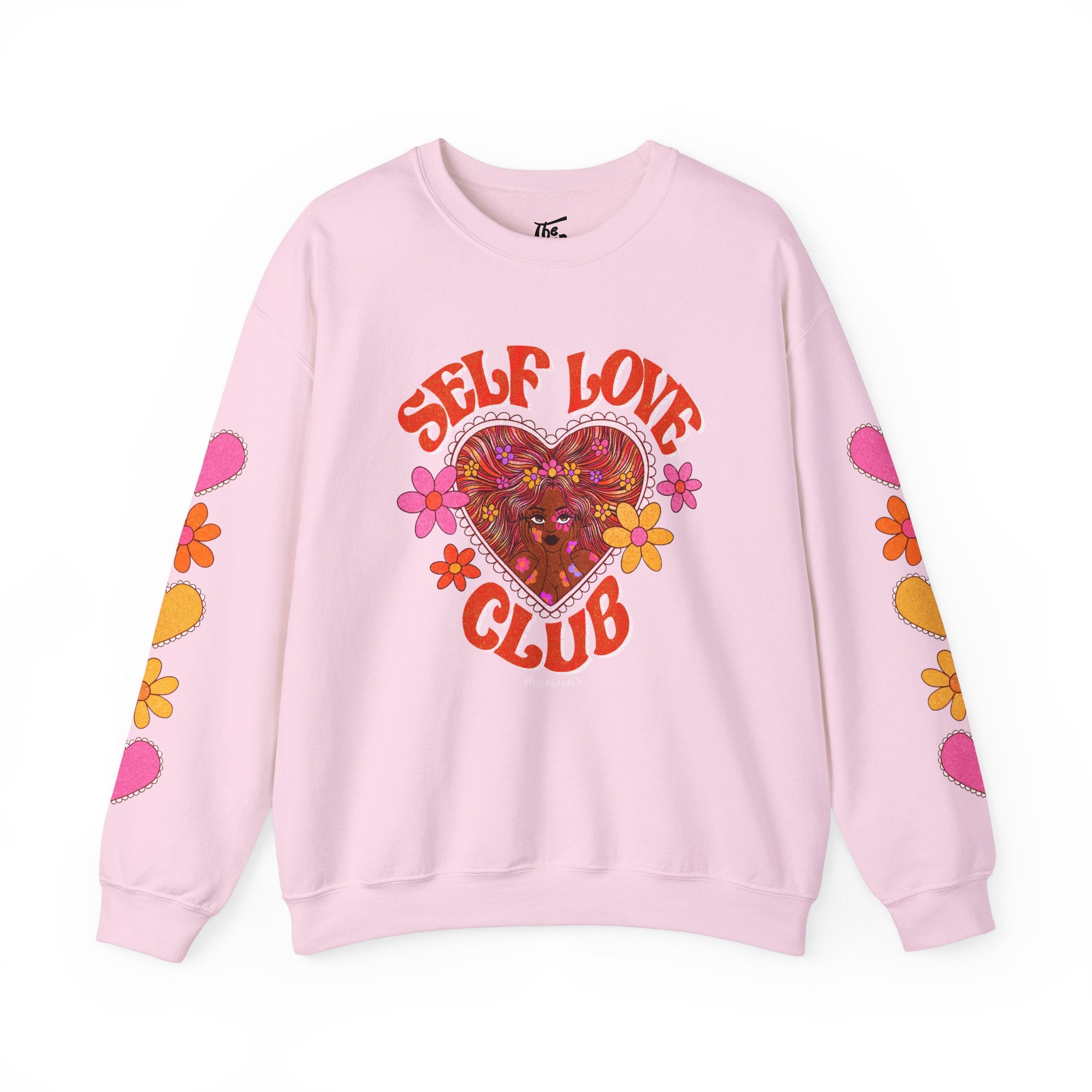 Self Love Club Orange Crewneck Sweatshirt