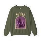 Pisces Spooky Cat Astrology Crewneck