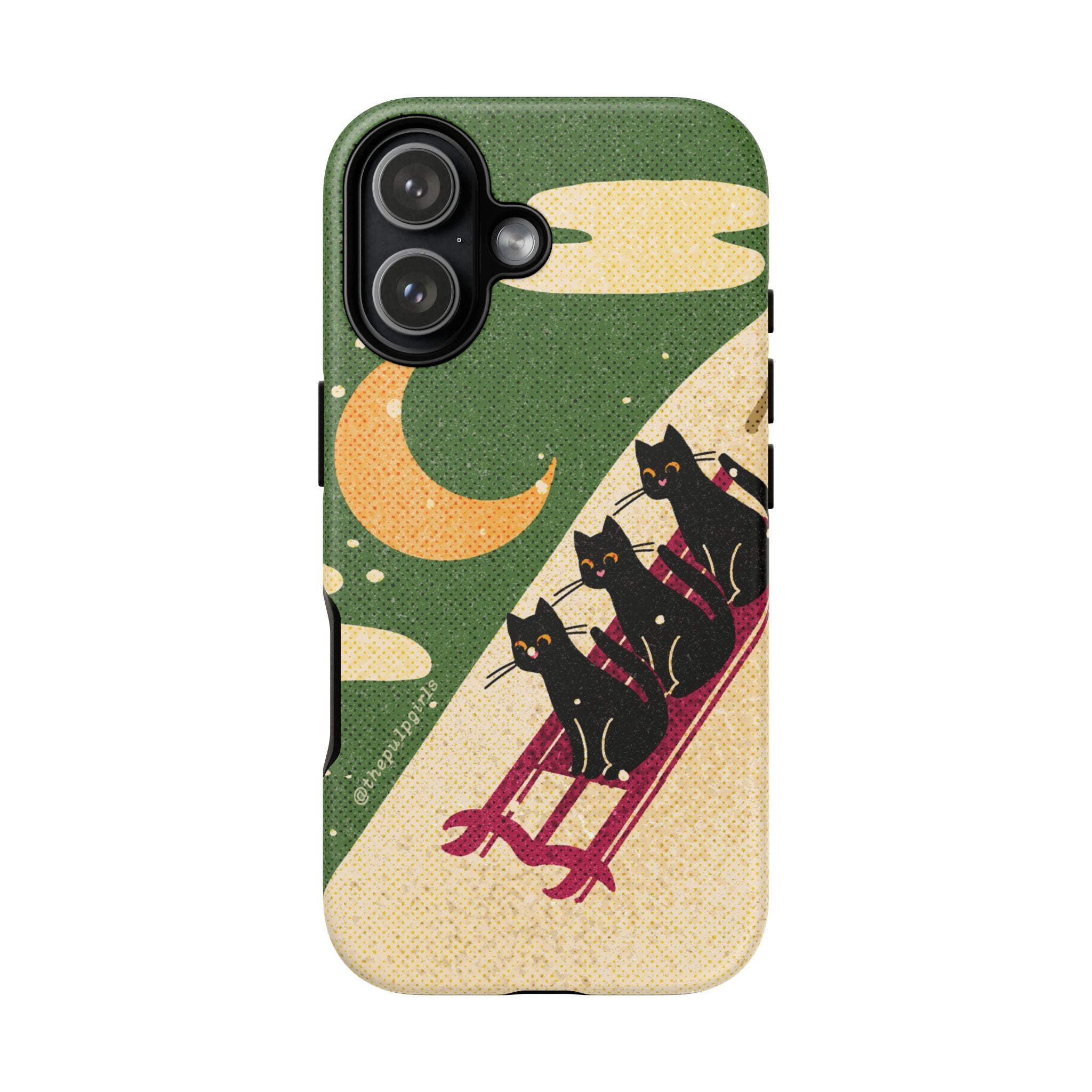 Sledding Kitties Phone Case