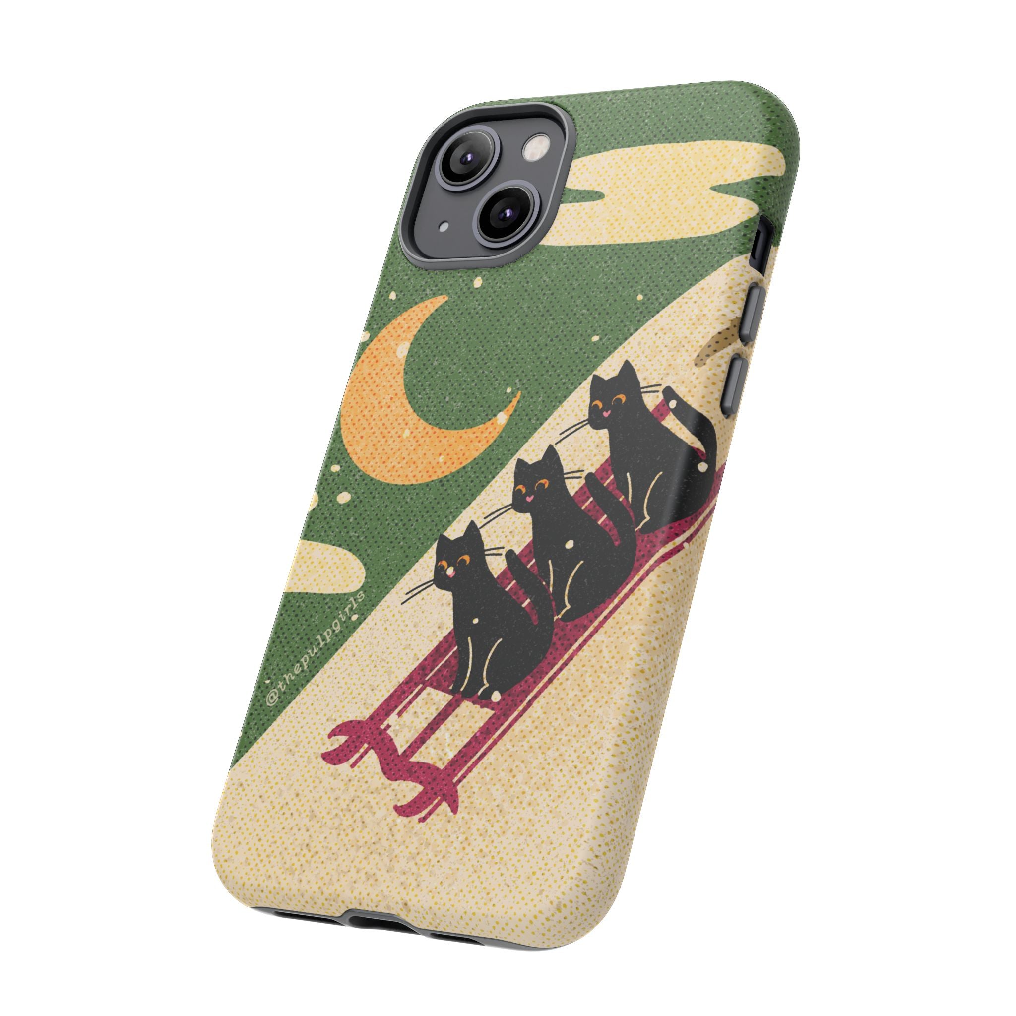 Sledding Kitties Phone Case