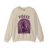 Pisces Spooky Cat Astrology Crewneck