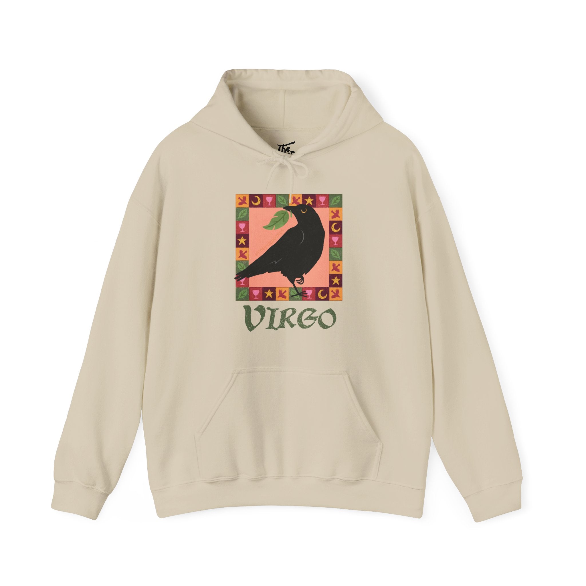 Virgo Whimsical Crow Hoodie