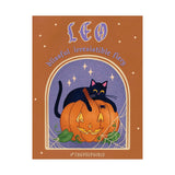Leo Spooky Cat Astrology Art Print