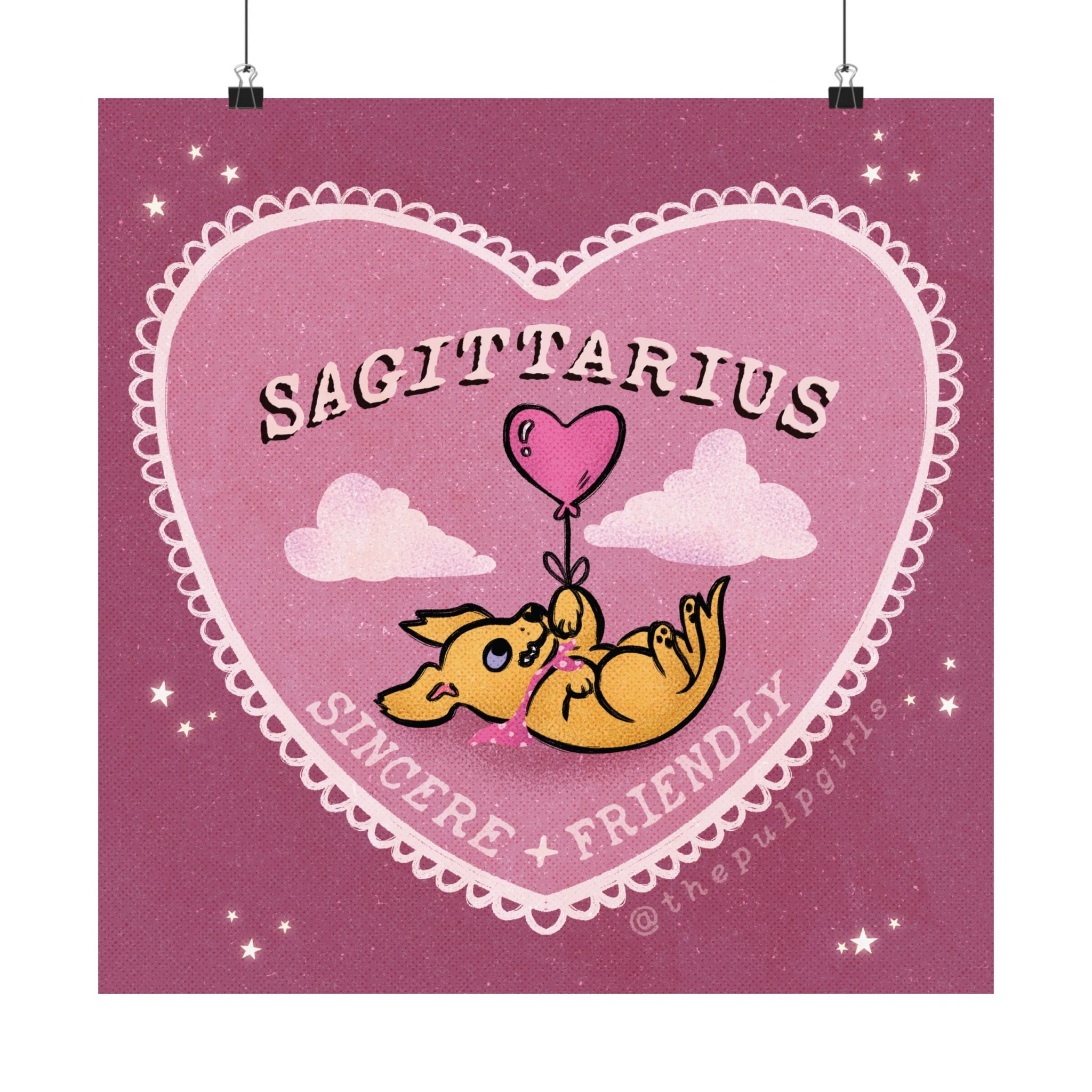 Sagittarius Lover Dog Art Print